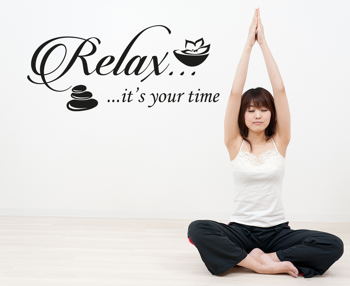 Vinyl Wall Decal It’s Your Time Quote Decal Relax SPA Beauty Salon Decor aa303
