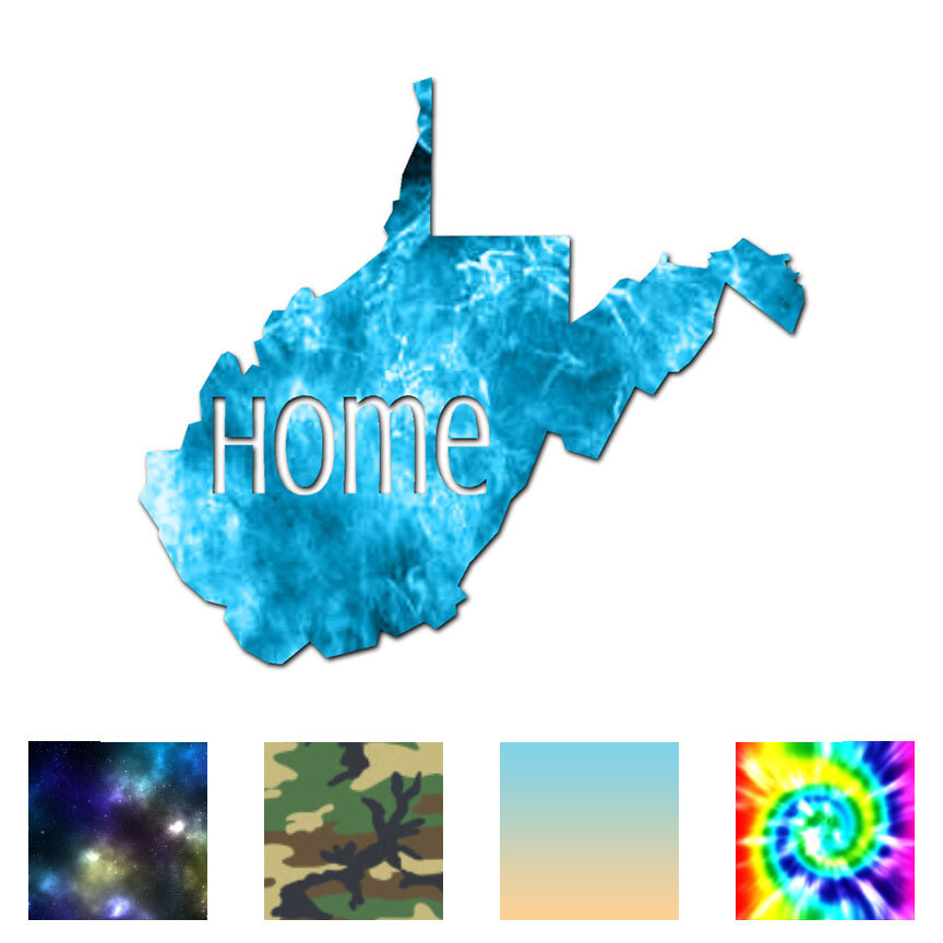 West Virginia Home State – Decal Sticker – Multiple Patterns & Sizes – ebn3850