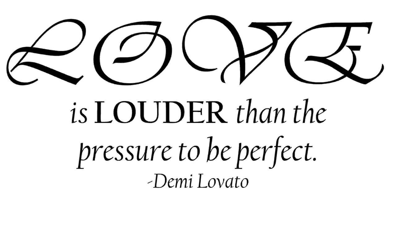 Demi Lavoto Love Quote – Vinyl Wall Lettering / Decal 22″ x 10″ [Music 11]