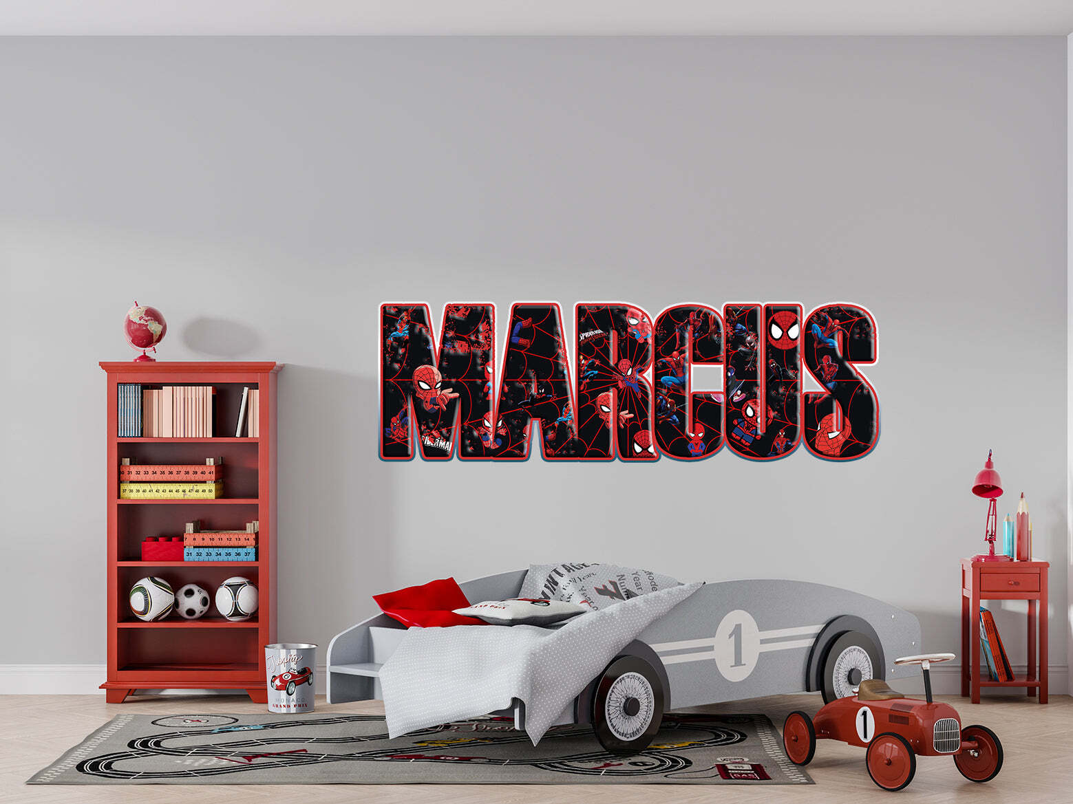 Spider-Man Personalized Custom Name Wall Sticker Decal WP317