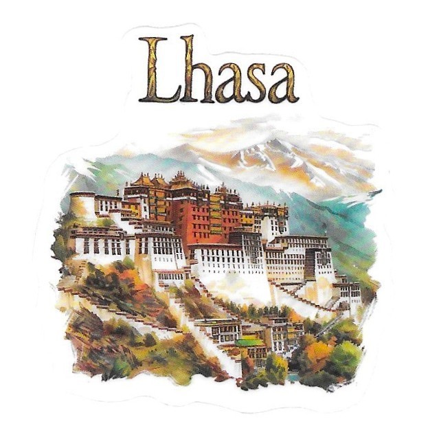 Lhasa China Potala Palace Tibetan Landmark Die Cut Clear Asian Vinyl Sticker