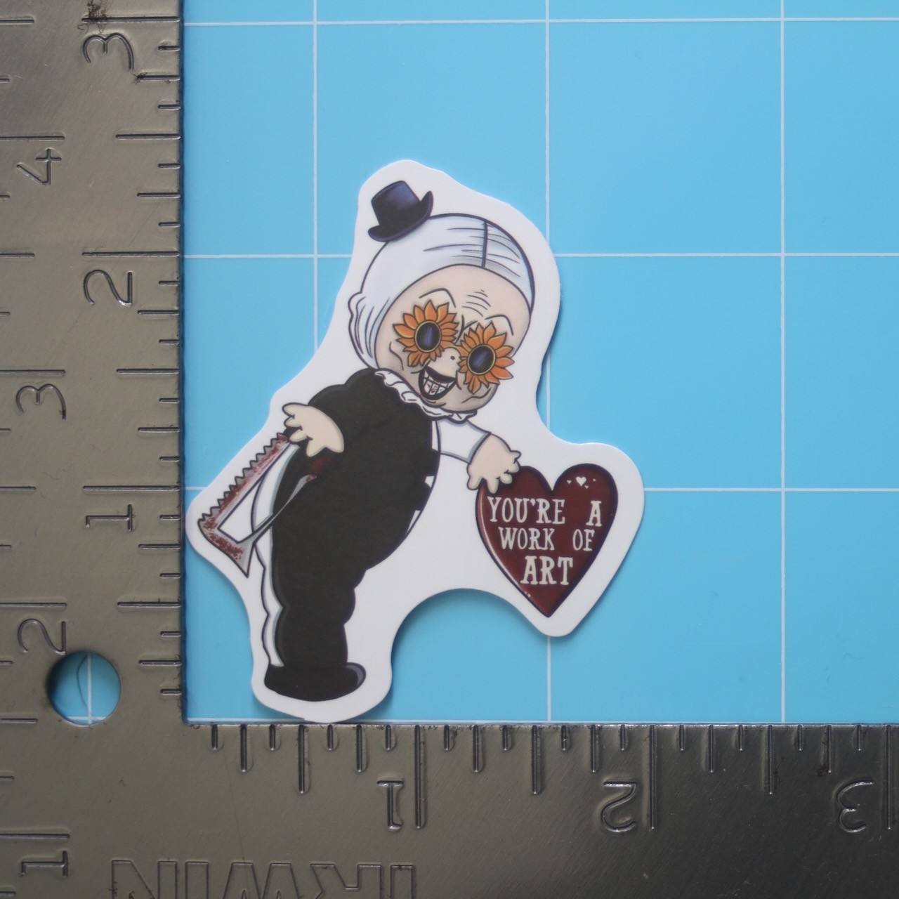 Terrifier Sticker (ART THE CLOWN) Bloody Horror Movie, Gloss PVC Decal