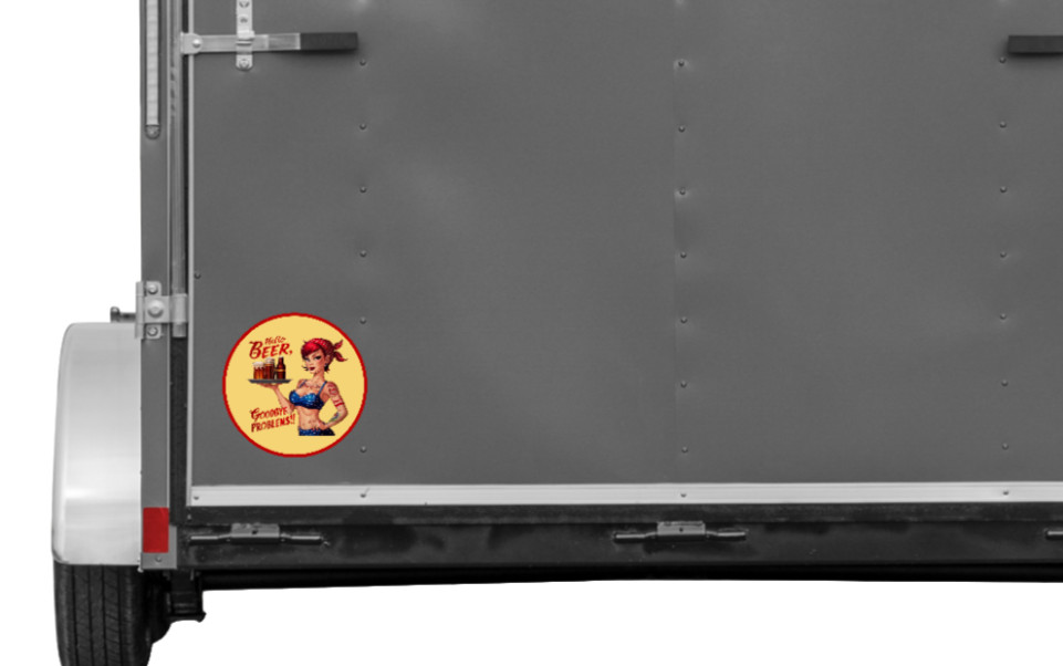 Beer – Goodbye Problems – 4″ Vinyl Car Decal Sticker Cooler Laptop Truck Smoker