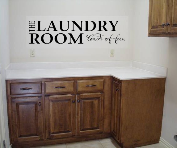 THE LAUNDRY ROOM…LOADS OF FUN VINYL WALL DECAL VINYL WORDS QUOTE HOME DECOR
