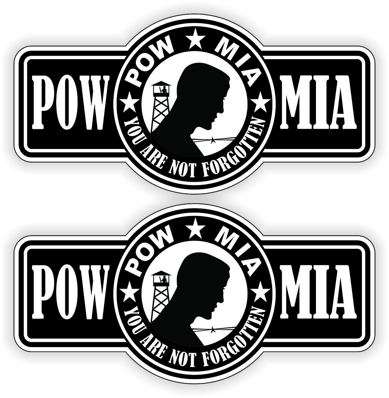 POW MIA Hard Hat Sticker Decal