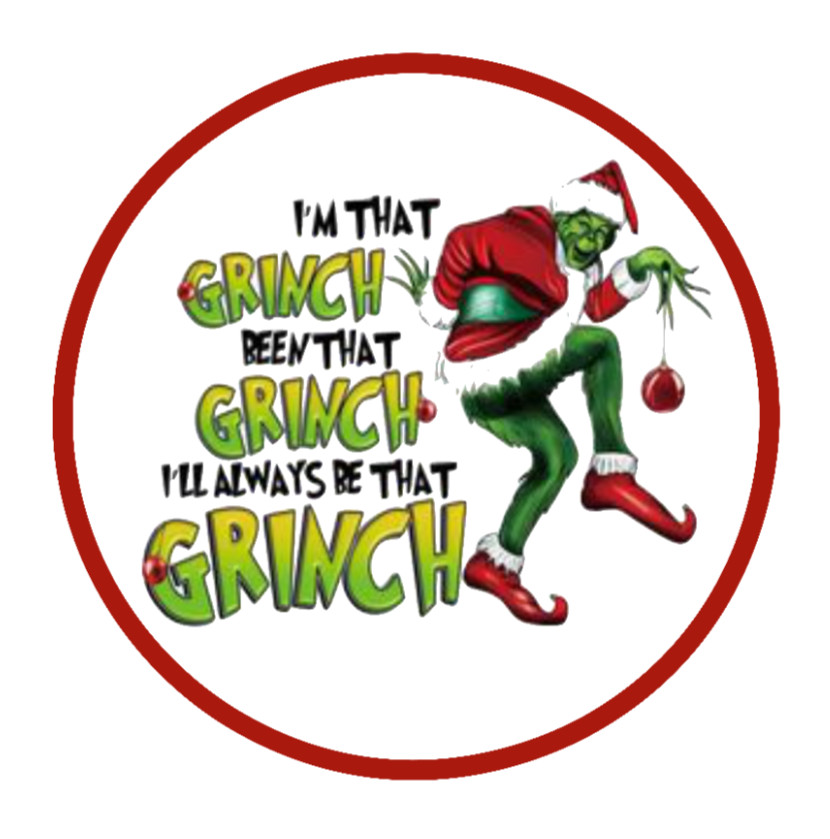 Christmas – “That Grinch” – 4″ Vinyl Decal Sticker Gift Decor Jar Laptop Tumbler
