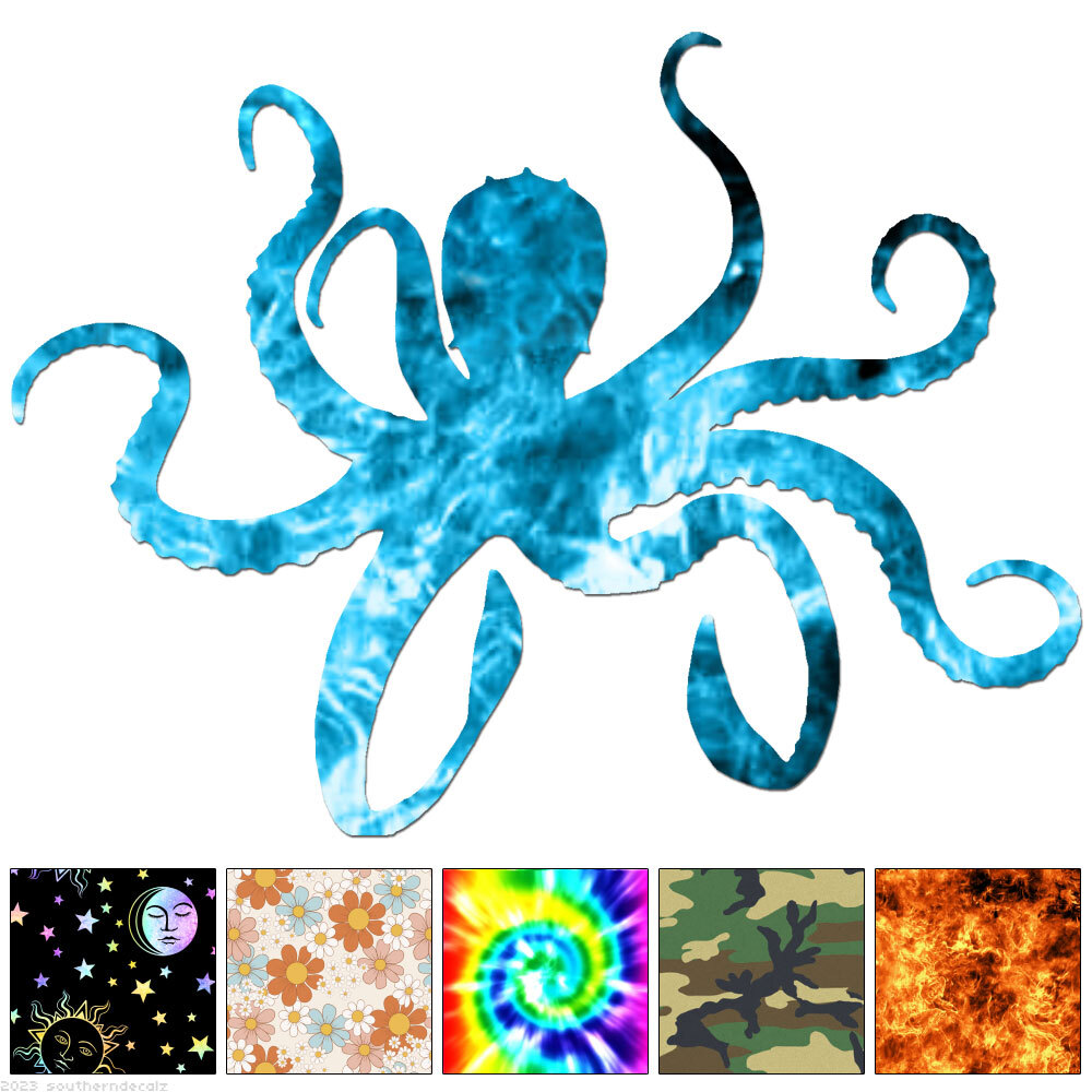 Octopus Cephalopod – Vinyl Decal Sticker – Multiple Patterns & Sizes – ebn6031