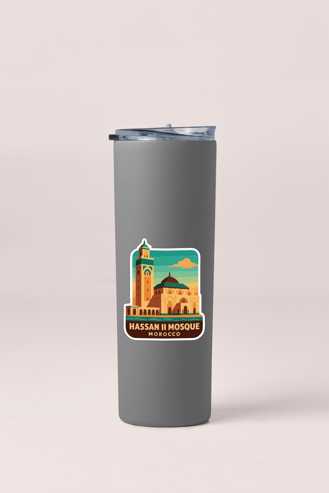 Hassan II Mosque Morocco Sticker Decal Vinyl Die-Cut Symbolic Landmark Design