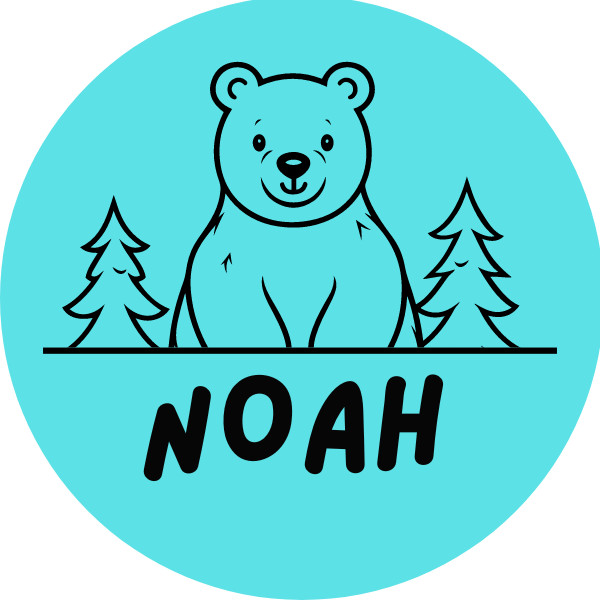 Personalized 2×2 Inch Round Thermal Stickers (25) – Custom Name Labels