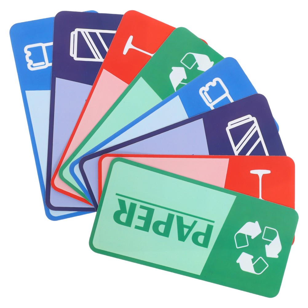 8 Sheets Garbage Collection Reminder Stickers Recycle Trash Yard Waste