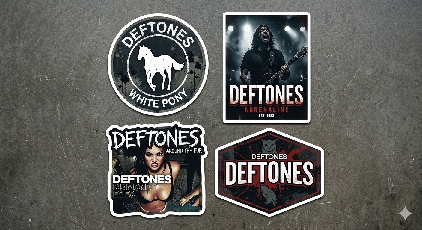 4 Deftones Stickers Decal Phone Laptop