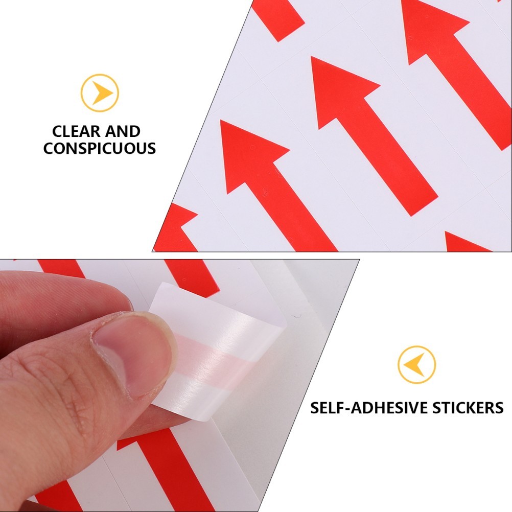 500 Pcs Red Arrow Sticker Label Copper Paper Adhesive Material