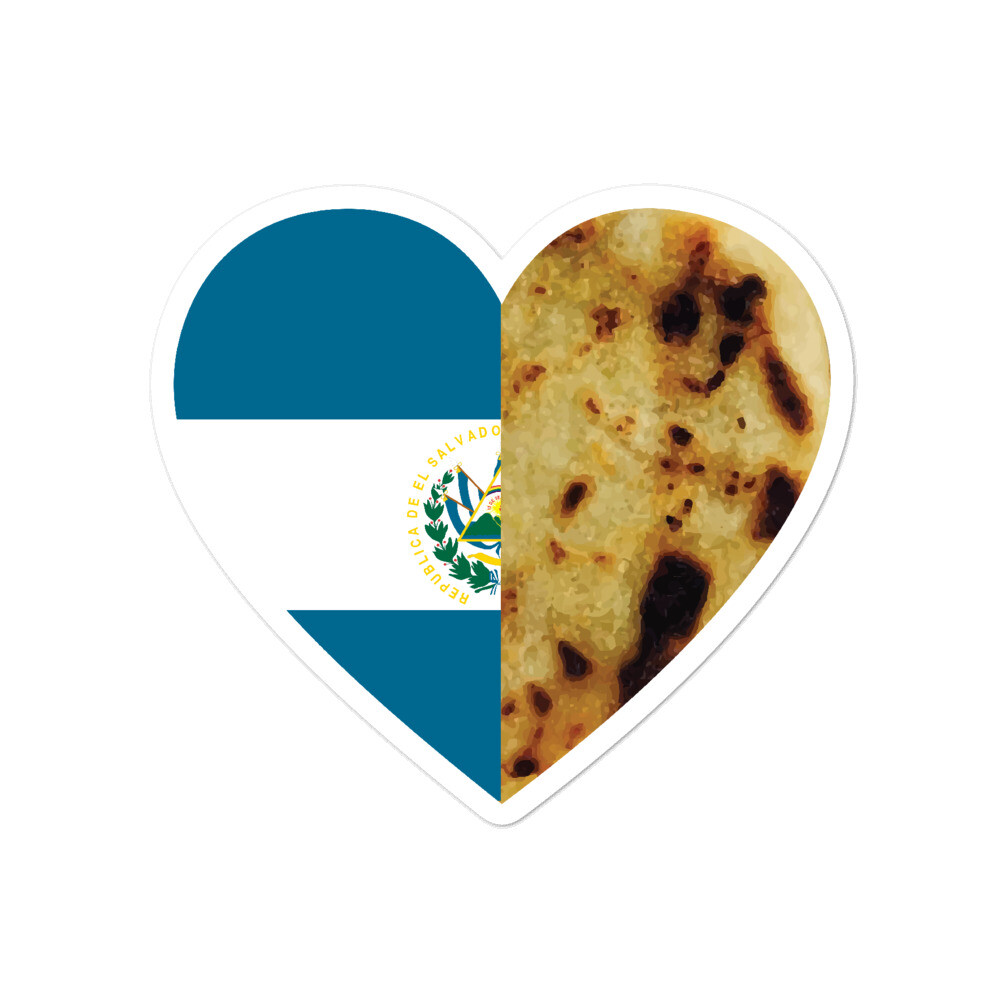 Pupusas Sticker 4″ El Salvador Flag Stamps Coins Postcard Guanaco Women Men Girl