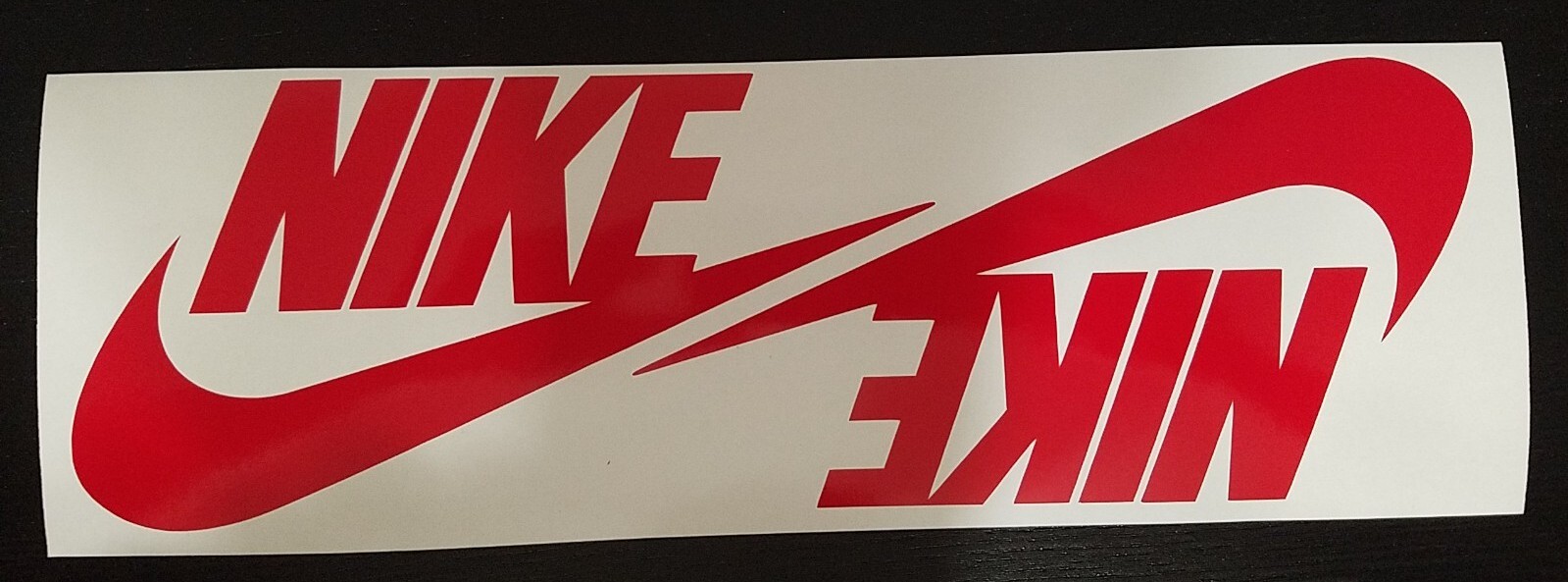 (2) Nike Vinyl Decals Sticker toolbox Laptops car truck Window Bumper 7″ W