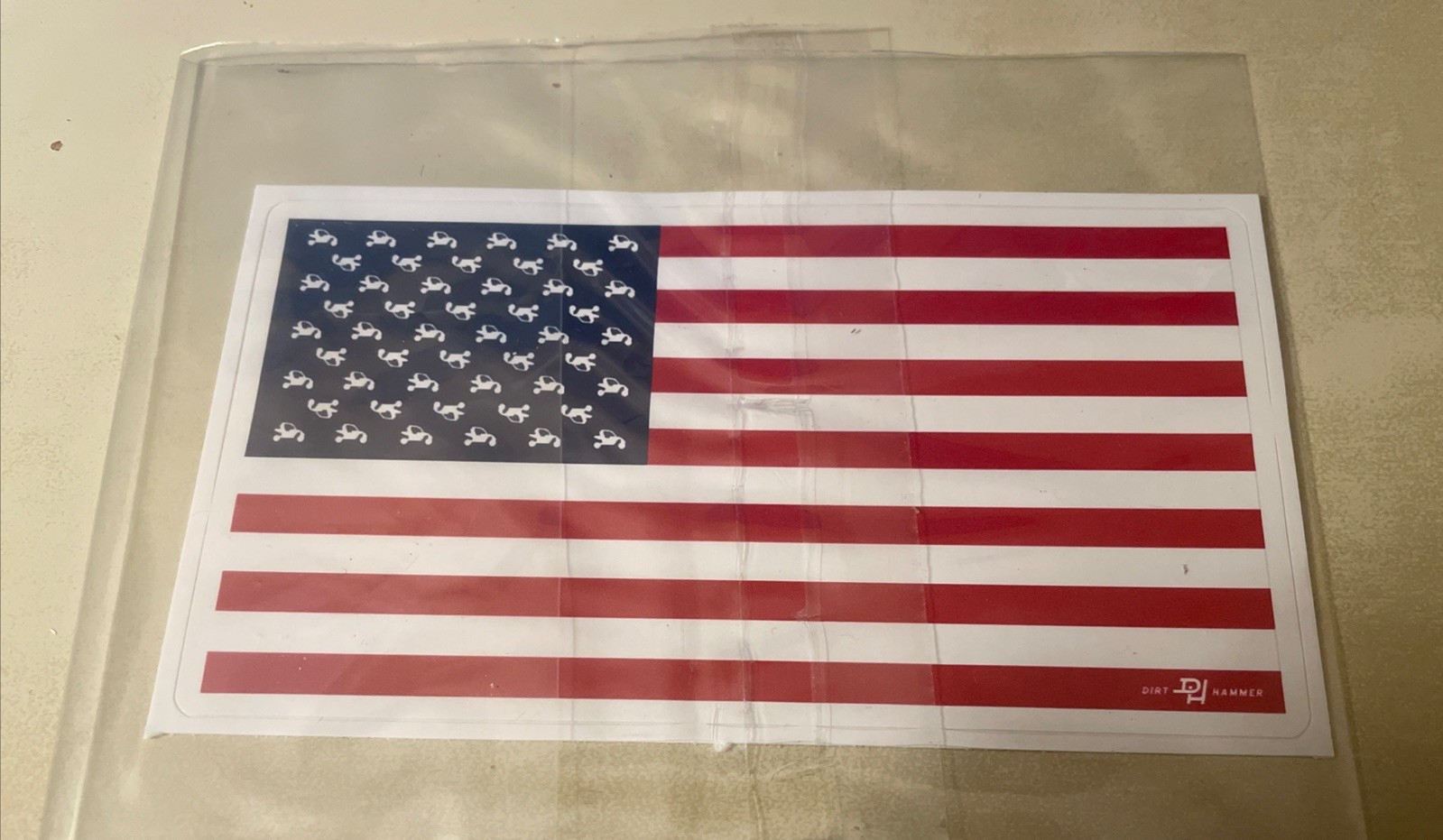 American Flag Sticker US United States Dirt Hammer