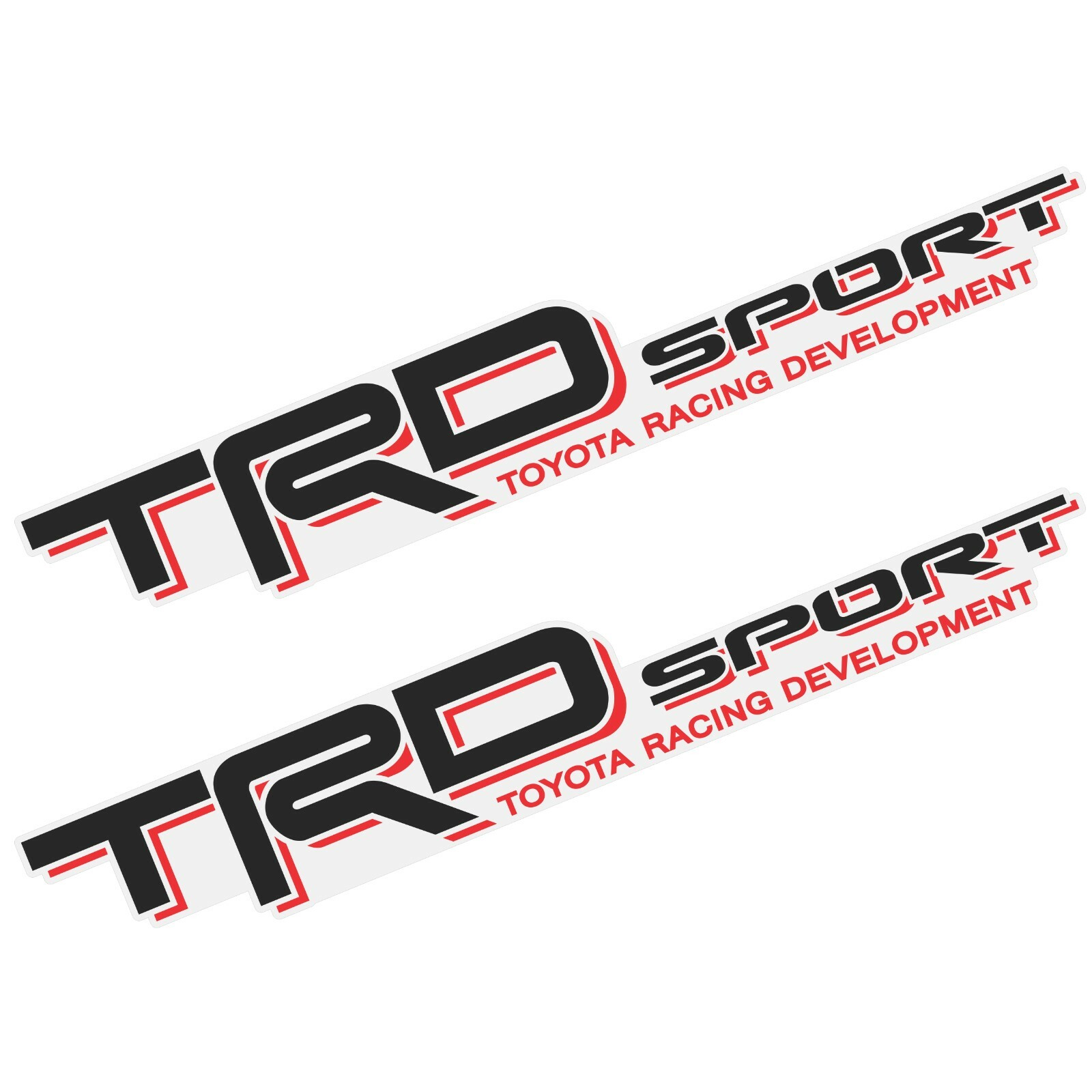 TRD SPORT TOYOTA RACING DEVELOPMENT Truck Decal Set of 2 Clear Vinyl Sticker