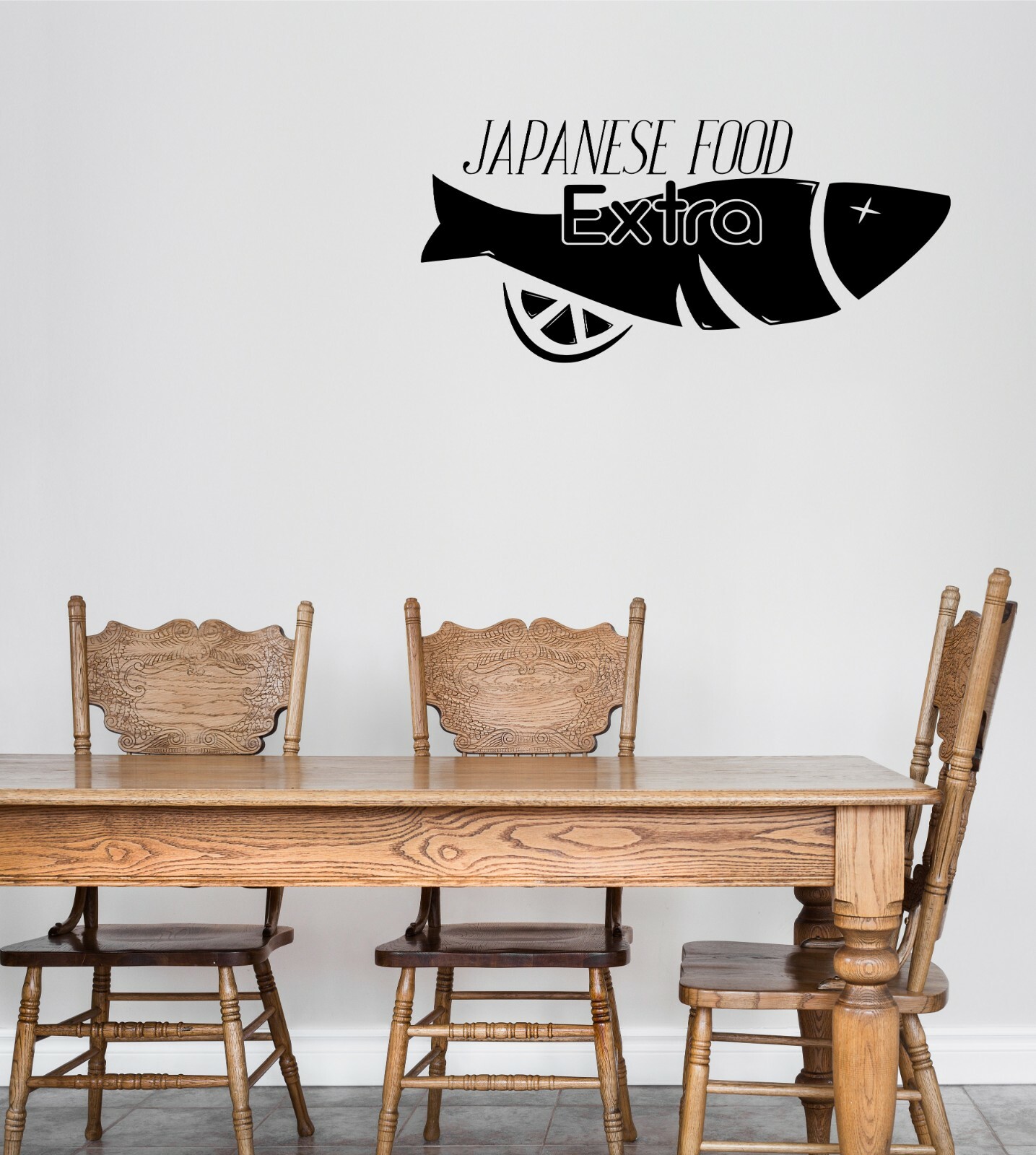 Wall Vinyl Decal Fish Japanese Food Restaurant Asian Cuisine Icons (n1506)