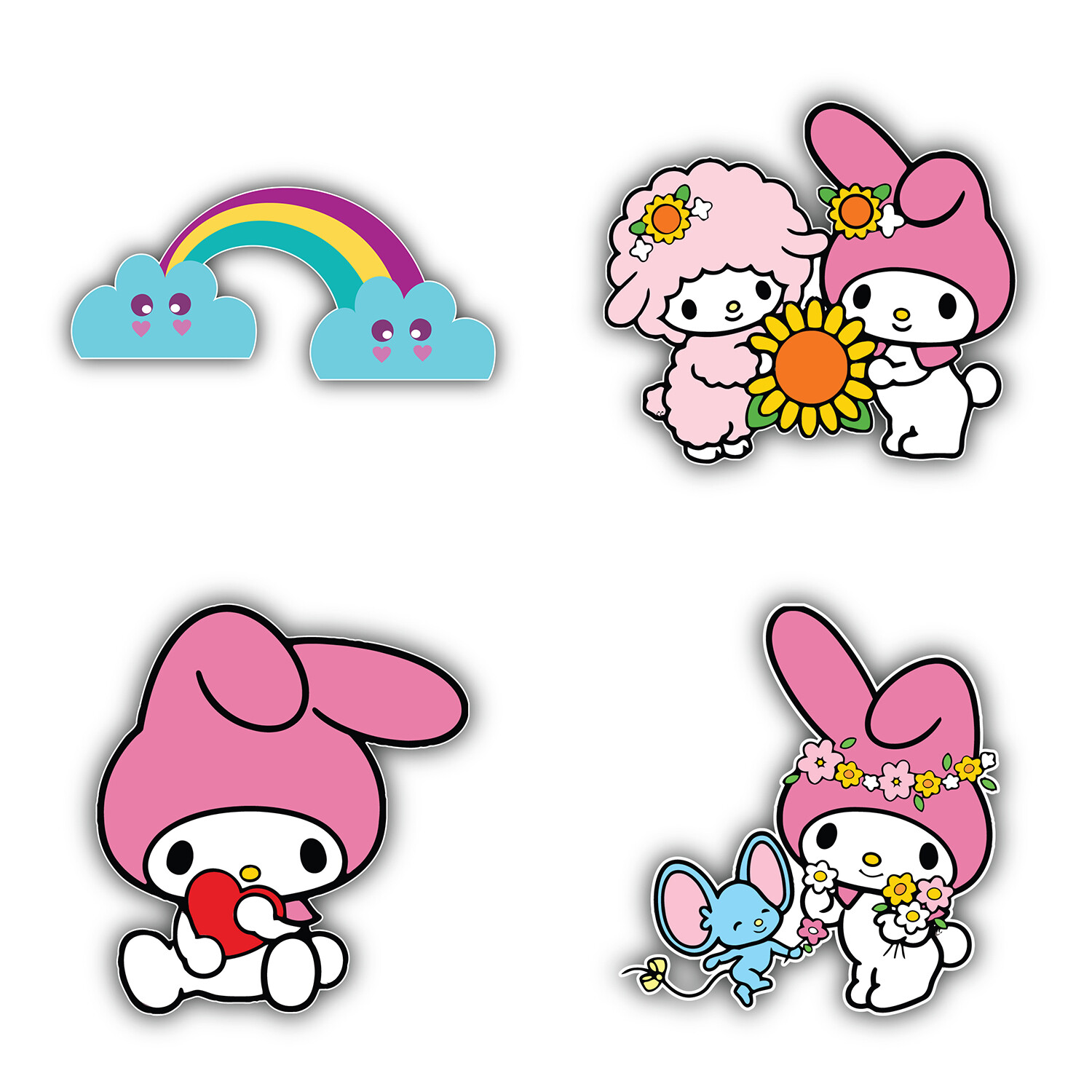 My Little Pony Cartoon Set Of 4 Vinyl Sticker Decal – 5” longer side ID:1