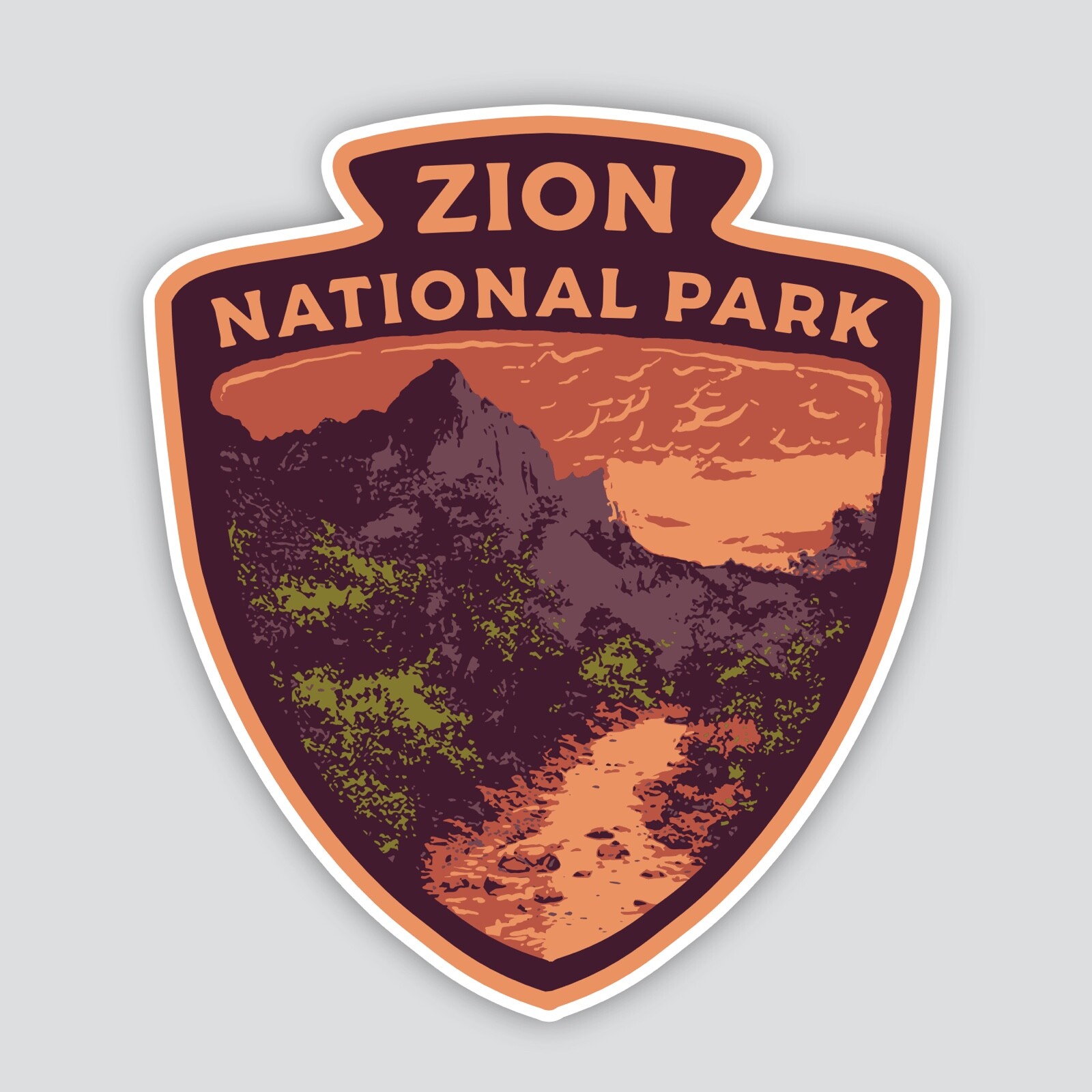 Zion National Park Utah USA States Nature Travel the World Vinyl Decal Sticker