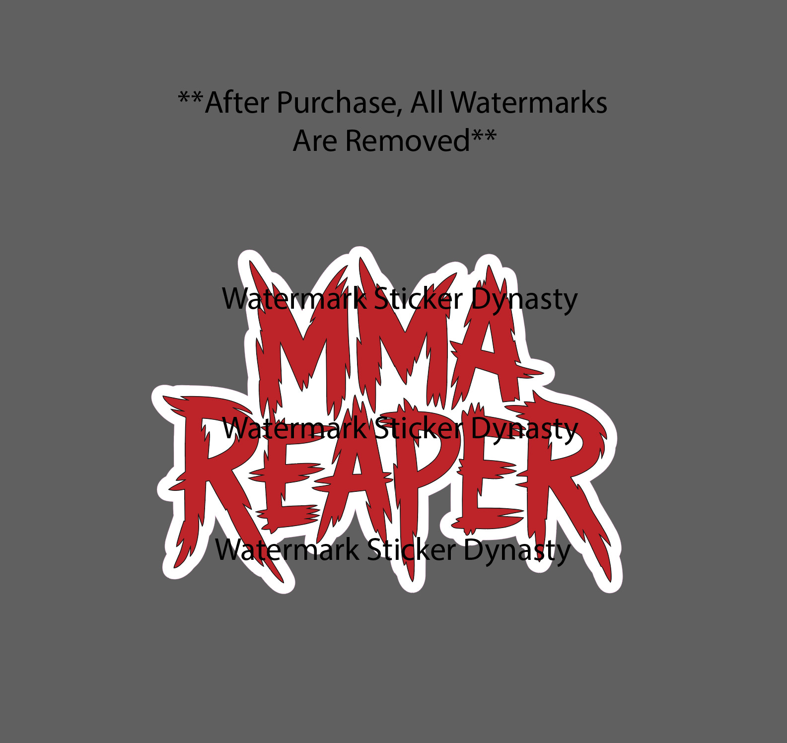 MMA Reaper Sticker Waterproof Decal Mixed Martial Arts Fighting Sports Gift NEW