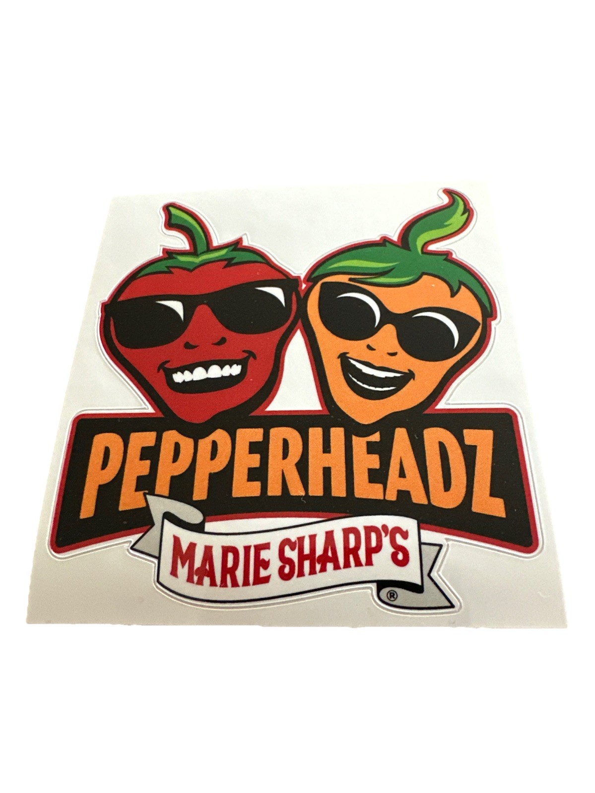 Marie Sharp’s Pepperheadz Belize sticker decal – Queen of Habanero hot sauce
