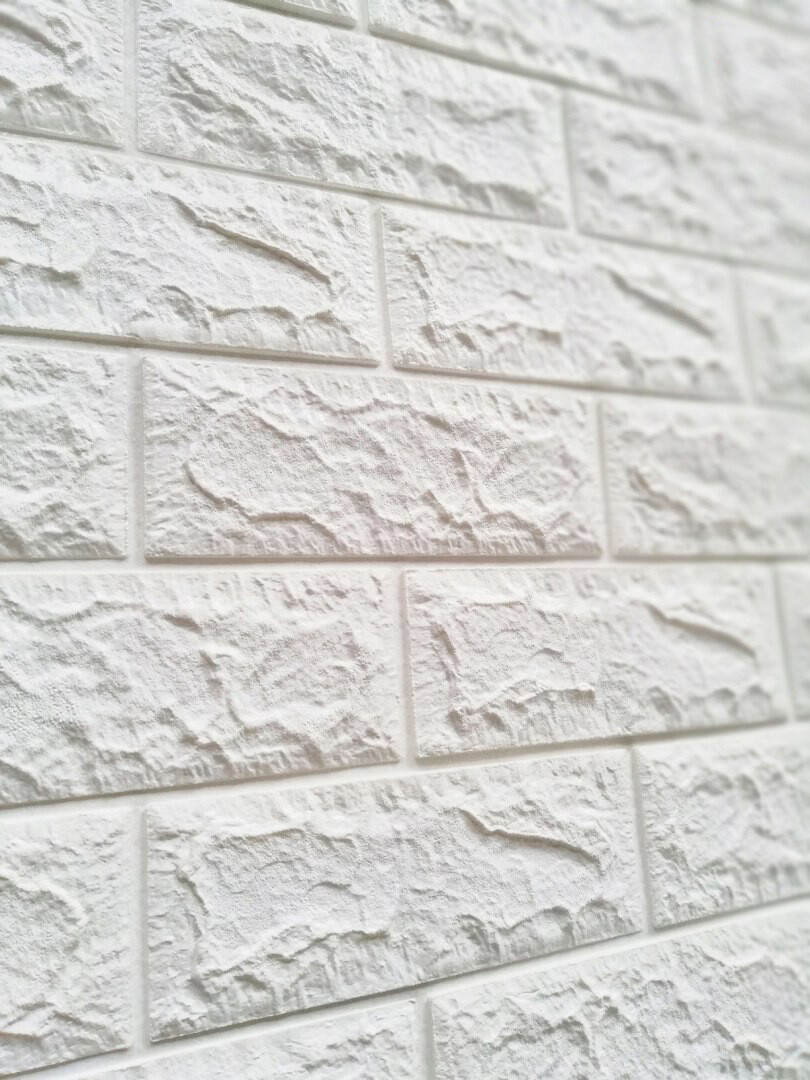 Self Adhesive, 3D, Foam, Wall Panels, Brick White, 31″ x 27.5″