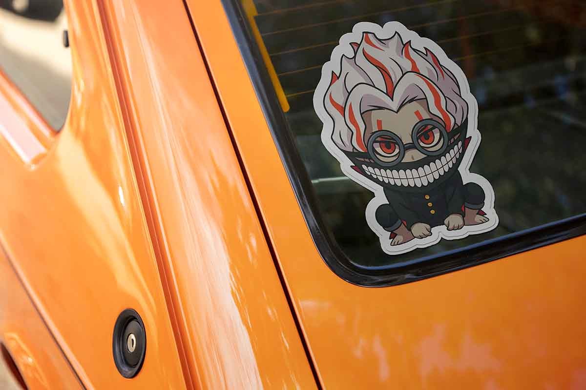 Okarun Chibi Decal – Dan Da Dan Anime Sticker – Cute Vinyl Car or Laptop Art