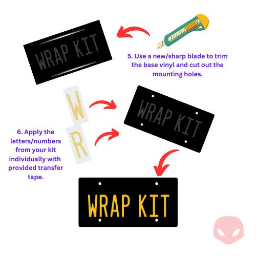 White Reflective California Plate Wrap DIY Kit