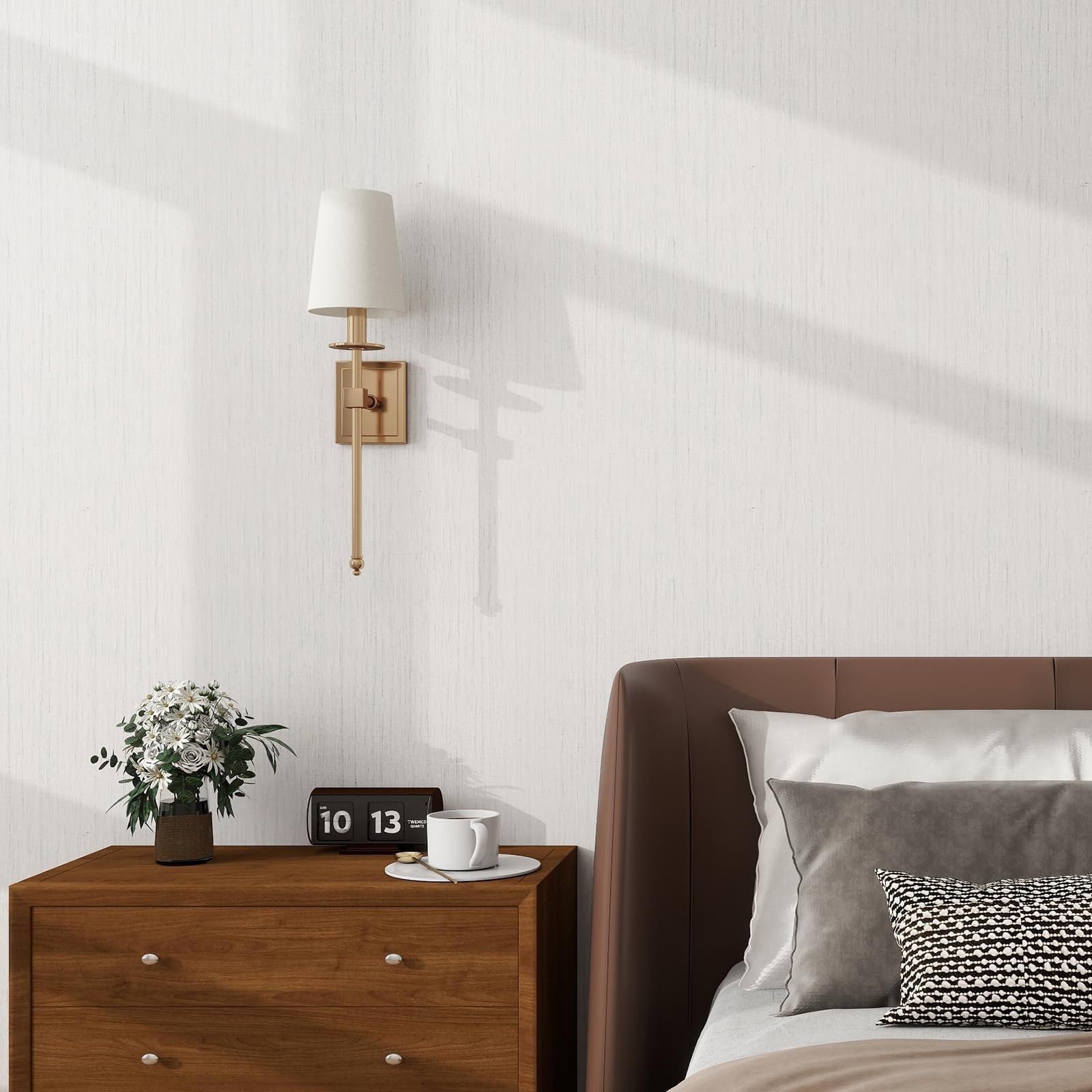 Grasscloth Textured Wallpaper White Gray Linen Thick 24″ X 394″ Fabric Contac…