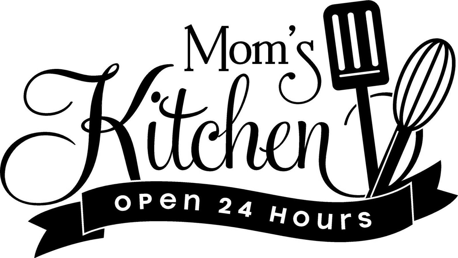 Mom’s Kitchen Open 24 Hours Vinyl Decal Home Décor 13″ x 23″