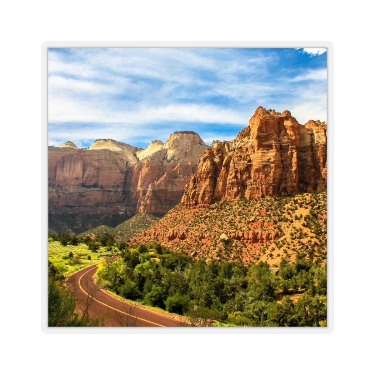 Zion National Park Photo Sticker, Zion Sticker, National Park Sticker, National