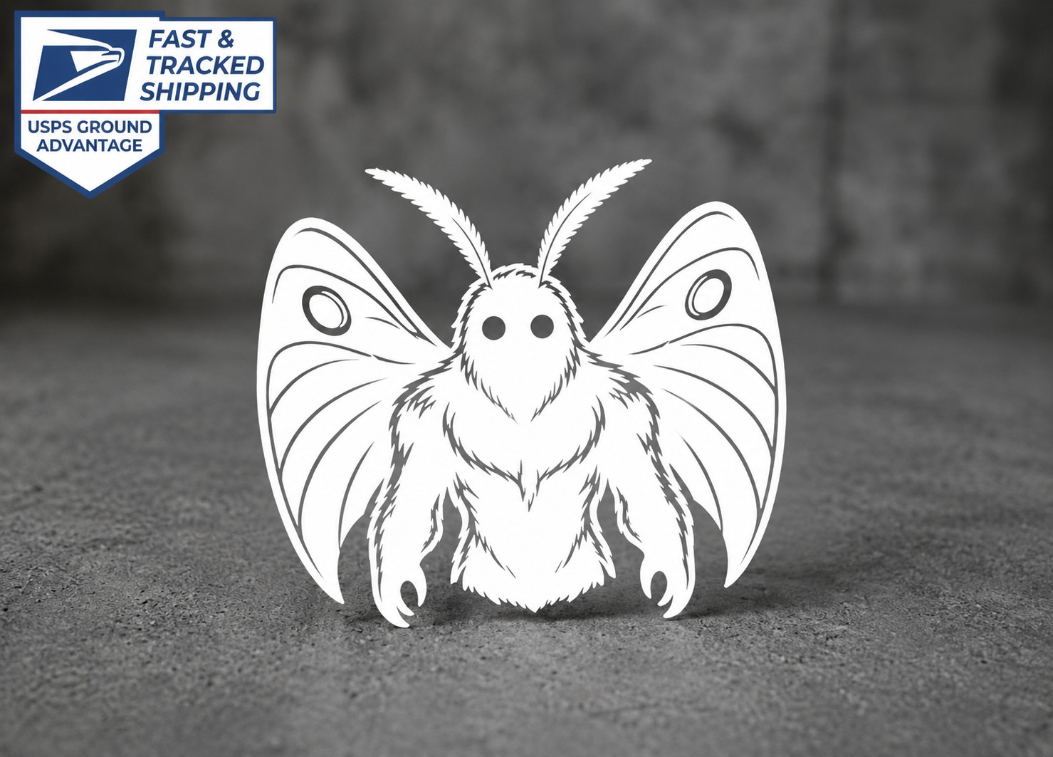 Mothman Vinyl Decal – Cryptids & Folklore Sticker