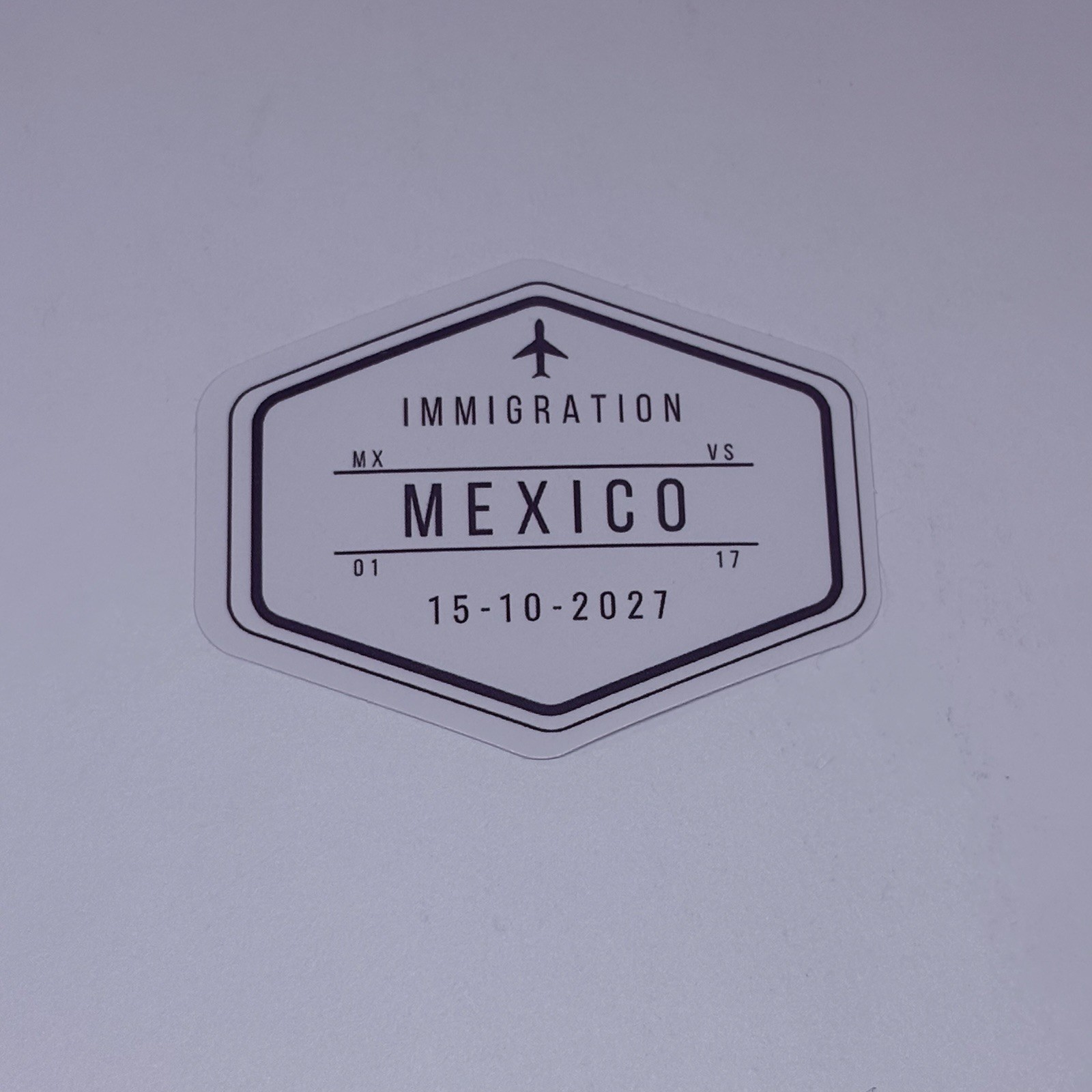 Immigration Mexico Novelty Stamp Sticker Passport Art Decal Vinyl Country Tc9