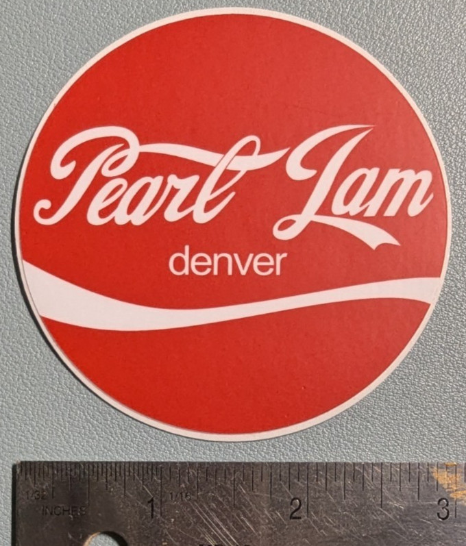 Pearl Jam Decal Sticker Slap 3″ Denver, CO 2014