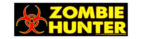 Zombie Stickers Zombie Hunter Bumper Sticker Vinyl Decals 2 pack 9″ wide ea #739