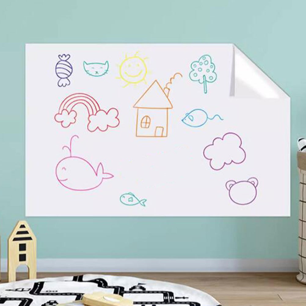 2 Rolls Large Whiteboard for Wall Dry Erase Stickers Labels Fridge Magnetic