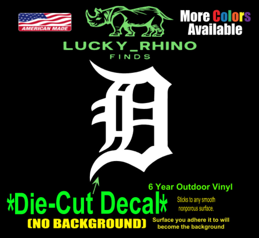 DETROIT TIGERS LOGO BASEBALL CAR WINDOW VINYL DECAL BUMPER STICKER