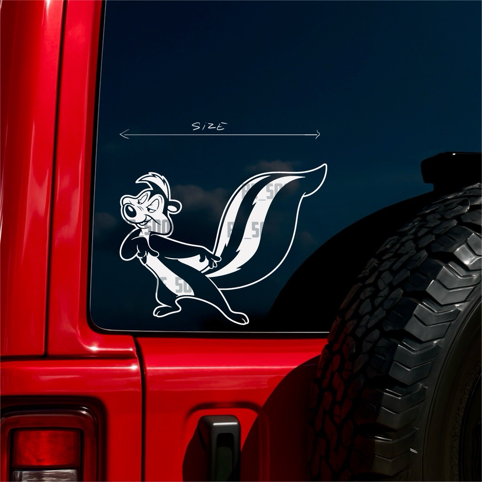 Pepe Le Pew Skunk Decal Sticker Cartoon Vinyl Car Truck Window Laptop