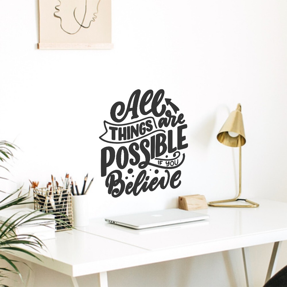 Inspirational Wall Decals for Bedroom Motivational Decal Quote Positive Sticker