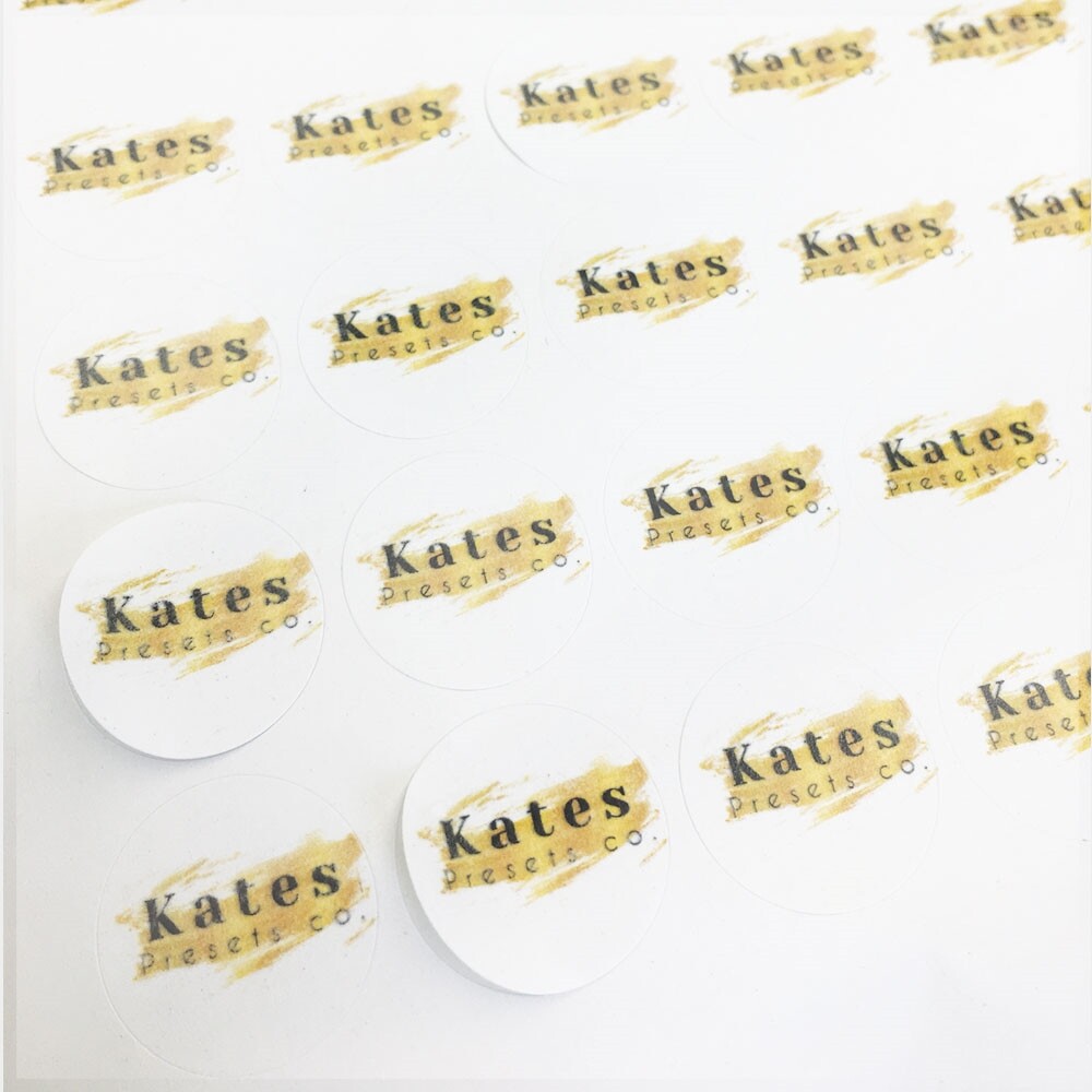 108 Pieces Matte White Custom Printed Stickers / Labels .75″ x .75″ Stickers