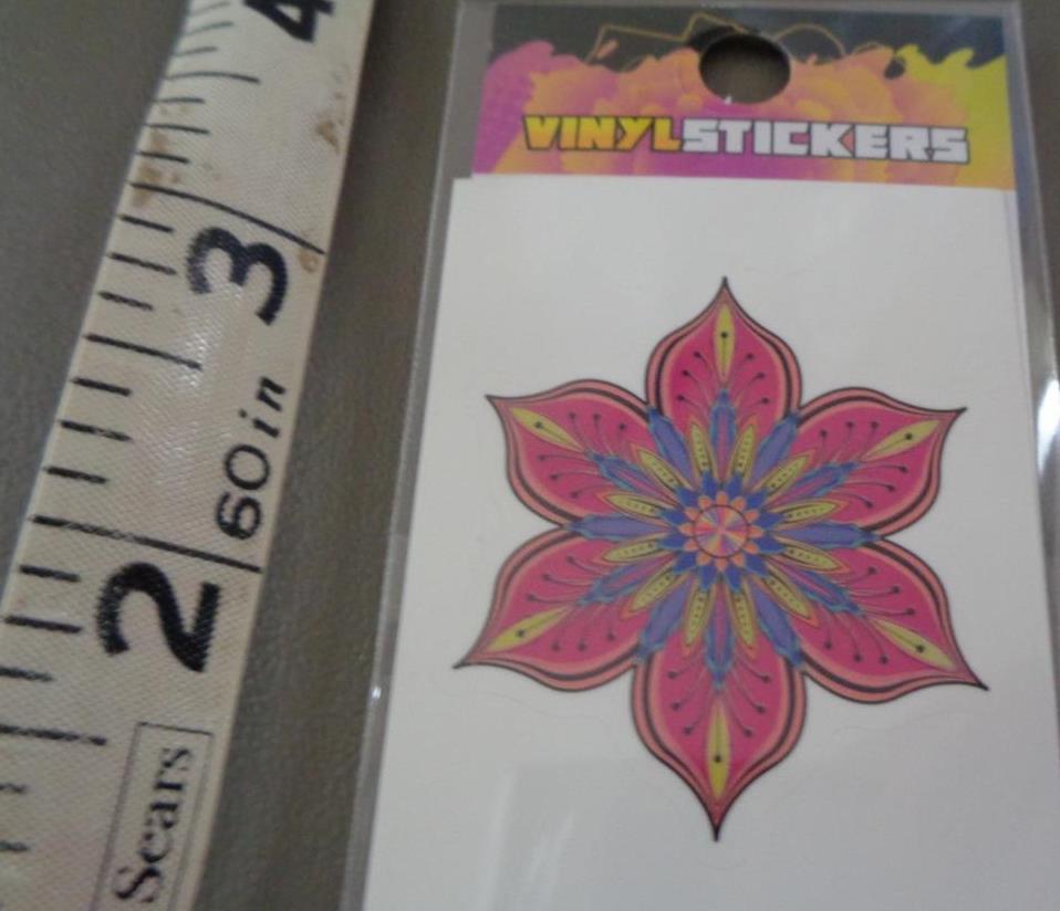 Vinyl Sticker Flower Mandala 2 1/2″
