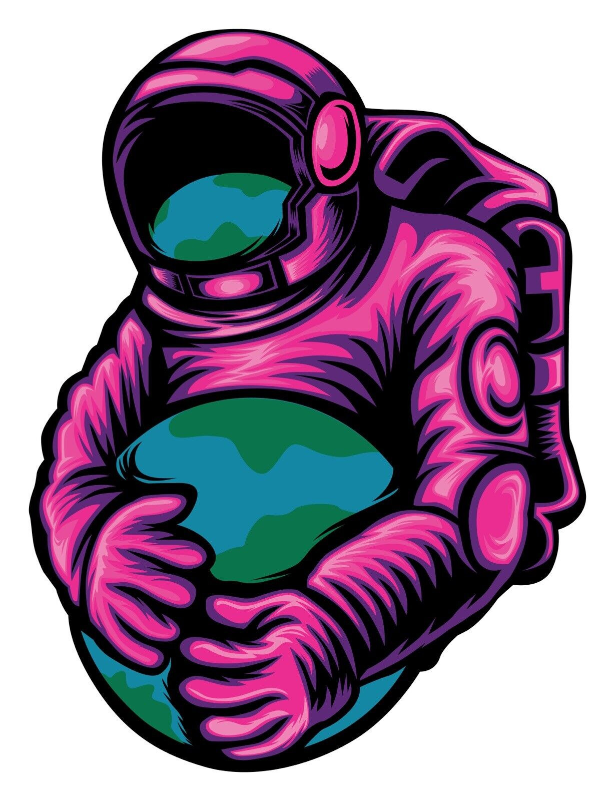 Astronaut Earth Save Planet Sticker Decal