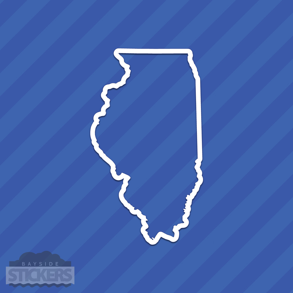 Illinois IL State Outline Vinyl Decal Sticker