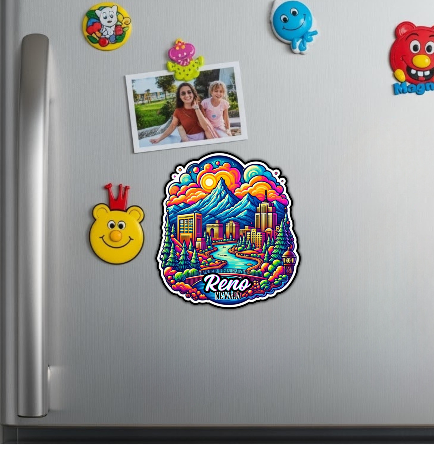 Reno Nevada Fridge Magnet or Laptop Sticker
