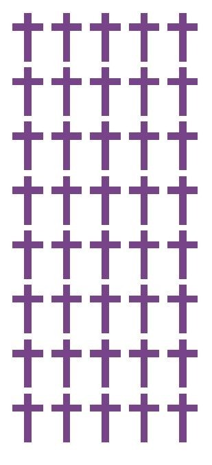 1″ Lavender Cross Stickers Envelope Seals Religious Church School arts Crafts