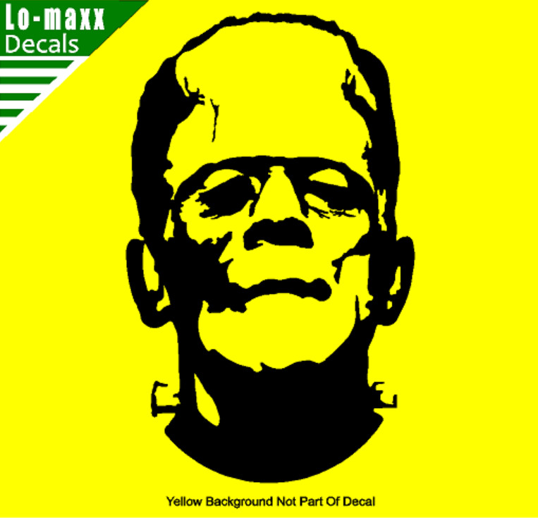 Frankenstein Monster Spooky Cool Car Window High Quality Die Cut Vinyl Decal