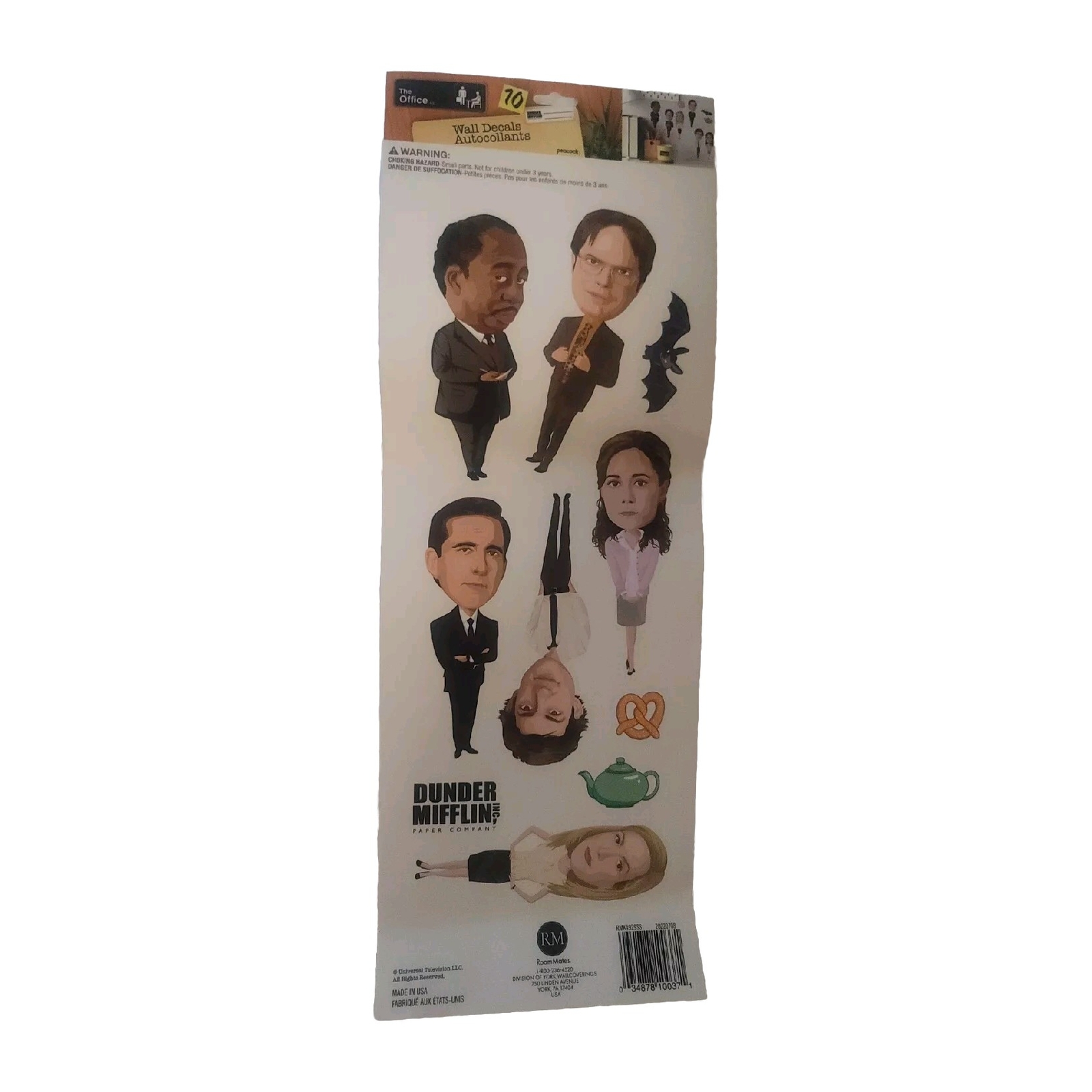 The Office 10 Wall Decals Removable Repositional Stickers Dunder Mifflin Dwight