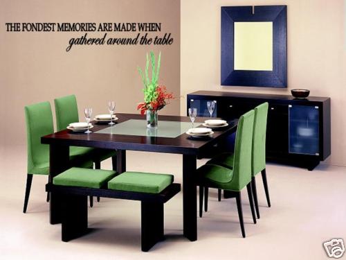 FONDEST MEMORIES Kitchen Dining Room Wall Decal 36″