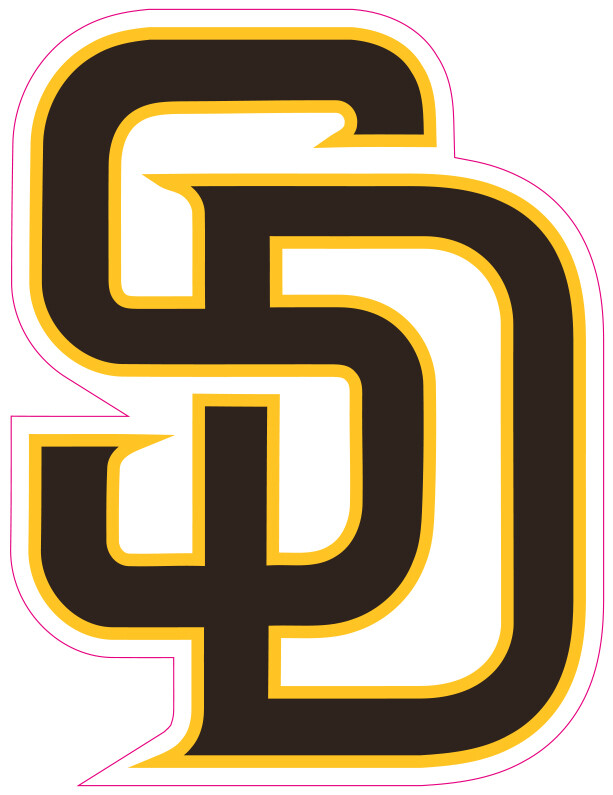 San Diego Padres Baseball Vinyl Decal Sticker Car Truck Bumper Tumbler Mug