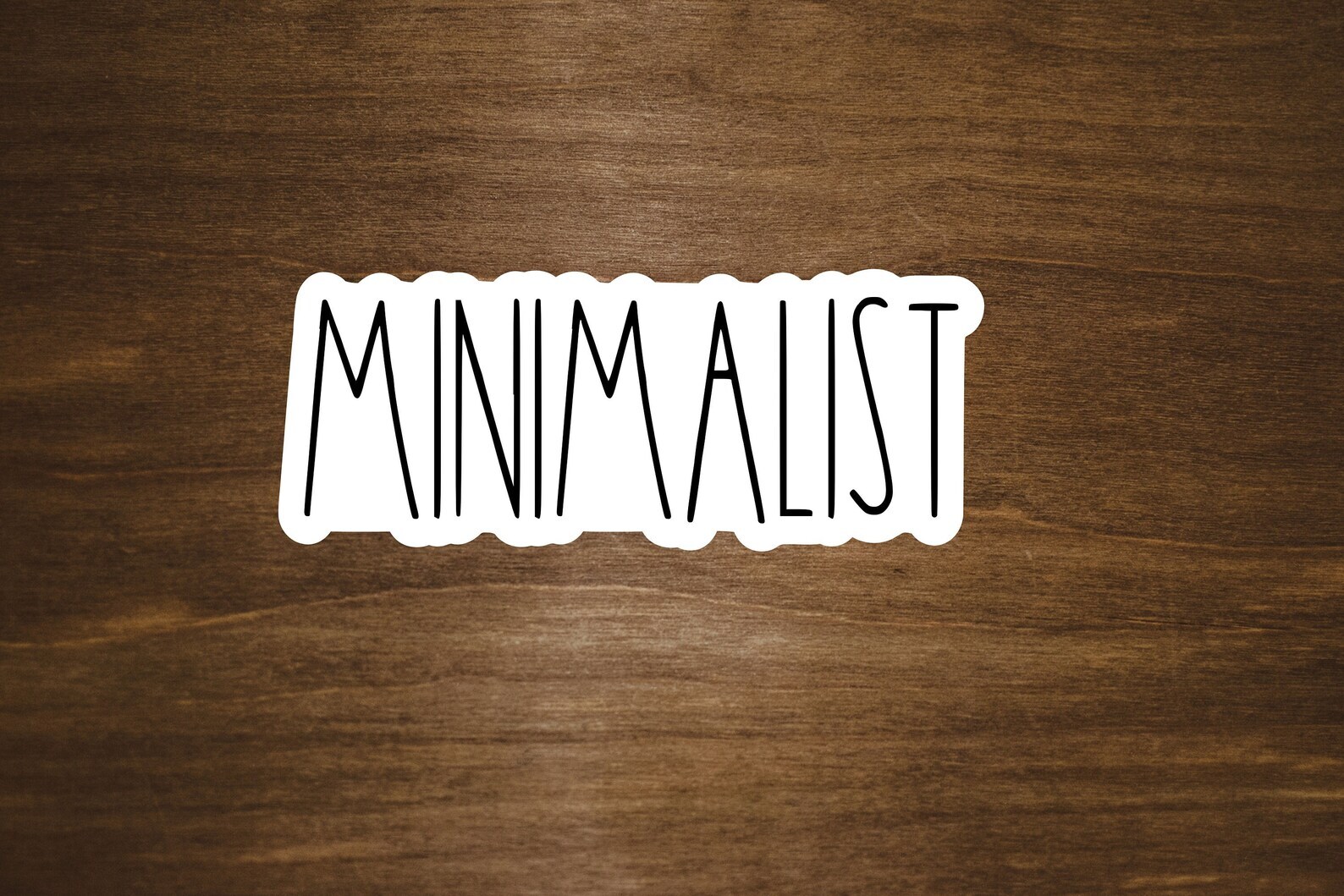 Minimalist Text Sticker | Glossy Vinyl